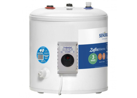 TERMOTANQUE SEÑORIAL 40 LTS ELECTRICO LINEA ZAFIRO