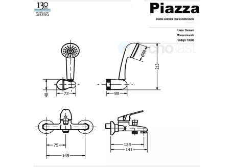 GRIFERIA DOMANI DUCHA EXT C/TRANSFERENCIA10608