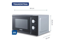 MICROONDAS TRAMONTINA GLASS COOK 20L MCM 2