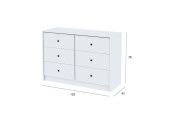 COMODA CENTRO ESTANT ALICANTE BLANCA CM122BL