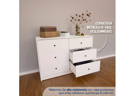 COMODA CENTRO ESTANT ALICANTE BLANCA CM122BL