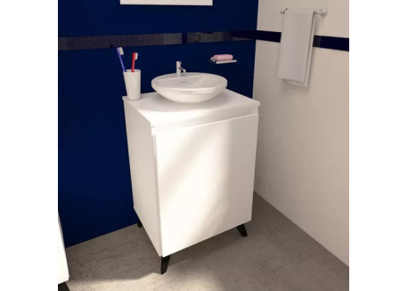 VANITORY CON PATAS P/ BACHA APOYAR BLANCO VP8BL